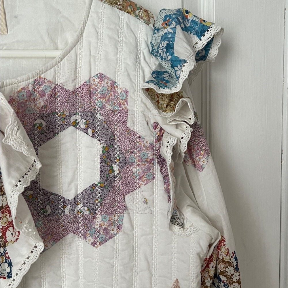 Sezane x Sea Collaboration quilted patchwork cardigan - Picture 4 of 8